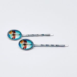 Beautiful Handcrafted set of 2 Dragonfly Hair Pins